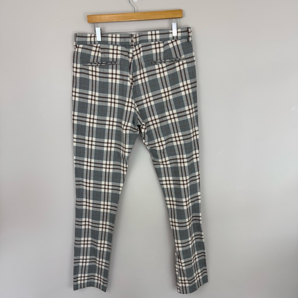 Christos New York "The Summit" Gray Plaid Trousers Men’s Size 36 - Picture 5 of 7